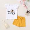 imageYOUNGER TREE Toddler Baby Girls Clothes Sunflower Tshirt  Bowknot Shorts with Cute Summer Girl Clothes SetBee