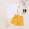 imageYOUNGER TREE Toddler Baby Girls Clothes Sunflower Tshirt  Bowknot Shorts with Cute Summer Girl Clothes SetBee