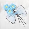imageYOUNGER TREE Toddler Baby Girls Clothes Sunflower Tshirt  Bowknot Shorts with Cute Summer Girl Clothes SetBlue Flower