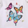 imageYOUNGER TREE Toddler Baby Girls Clothes Sunflower Tshirt  Bowknot Shorts with Cute Summer Girl Clothes SetButterfly