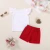 imageYOUNGER TREE Toddler Baby Girls Clothes Sunflower Tshirt  Bowknot Shorts with Cute Summer Girl Clothes SetCherry