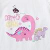 imageYOUNGER TREE Toddler Baby Girls Clothes Sunflower Tshirt  Bowknot Shorts with Cute Summer Girl Clothes SetDinosaur
