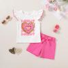 imageYOUNGER TREE Toddler Baby Girls Clothes Sunflower Tshirt  Bowknot Shorts with Cute Summer Girl Clothes SetDoughnut