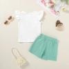 imageYOUNGER TREE Toddler Baby Girls Clothes Sunflower Tshirt  Bowknot Shorts with Cute Summer Girl Clothes SetMermaid