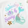imageYOUNGER TREE Toddler Baby Girls Clothes Sunflower Tshirt  Bowknot Shorts with Cute Summer Girl Clothes SetMermaid
