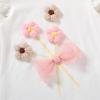 imageYOUNGER TREE Toddler Baby Girls Clothes Sunflower Tshirt  Bowknot Shorts with Cute Summer Girl Clothes SetPink Flower