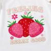 imageYOUNGER TREE Toddler Baby Girls Clothes Sunflower Tshirt  Bowknot Shorts with Cute Summer Girl Clothes SetStrawberry