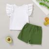 imageYOUNGER TREE Toddler Baby Girls Clothes Sunflower Tshirt  Bowknot Shorts with Cute Summer Girl Clothes SetWatermelon