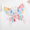 imageYOUNGER TREE Toddler Baby Girls Clothes Sunflower Tshirt  Bowknot Shorts with Cute Summer Girl Clothes SetYellow Butterfly