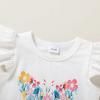 imageYOUNGER TREE Toddler Baby Girls Clothes Sunflower Tshirt  Bowknot Shorts with Cute Summer Girl Clothes SetYellow Butterfly