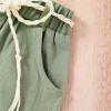 imageYOUNGER TREE Toddler Baby Girls Clothes Watermelon Tshirt  Linen Shorts with Belt Cute Summer Short SetGreen