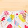 imageYOUNGER TREE Toddler Baby Girls Clothes Watermelon Tshirt  Linen Shorts with Belt Cute Summer Short SetIce Cream