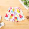 imageYOUNGER TREE Toddler Baby Girls Clothes Watermelon Tshirt  Linen Shorts with Belt Cute Summer Short SetIce Cream