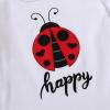 imageYOUNGER TREE Toddler Baby Girls Clothes Watermelon Tshirt  Linen Shorts with Belt Cute Summer Short SetLadybug