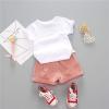 imageYOUNGER TREE Toddler Baby Girls Clothes Watermelon Tshirt  Linen Shorts with Belt Cute Summer Short SetPink