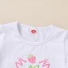 imageYOUNGER TREE Toddler Baby Girls Clothes Watermelon Tshirt  Linen Shorts with Belt Cute Summer Short SetStrawberry Pink