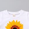 imageYOUNGER TREE Toddler Baby Girls Clothes Watermelon Tshirt  Linen Shorts with Belt Cute Summer Short SetSunflower