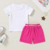 imageYOUNGER TREE Toddler Baby Girls Clothes Watermelon Tshirt  Linen Shorts with Belt Cute Summer Short SetSunglasses