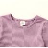 imageYOUNGER TREE Toddler Baby Girls Fall Clothing Solid Cotton Pit Irregular Skirt Winter Dress Long Sleeve Skirt OutfitsPurple