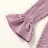 imageYOUNGER TREE Toddler Baby Girls Fall Clothing Solid Cotton Pit Irregular Skirt Winter Dress Long Sleeve Skirt OutfitsPurple