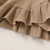 imageYOUNGER TREE Toddler Baby Girls Fall Clothing Solid Cotton Pit Irregular Skirt Winter Dress Long Sleeve Skirt OutfitsRufflebrown