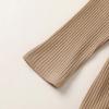 imageYOUNGER TREE Toddler Baby Girls Fall Clothing Solid Cotton Pit Irregular Skirt Winter Dress Long Sleeve Skirt OutfitsRufflebrown