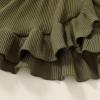 imageYOUNGER TREE Toddler Baby Girls Fall Clothing Solid Cotton Pit Irregular Skirt Winter Dress Long Sleeve Skirt OutfitsRufflegreen