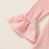 imageYOUNGER TREE Toddler Baby Girls Fall Clothing Solid Cotton Pit Irregular Skirt Winter Dress Long Sleeve Skirt OutfitsRufflepink