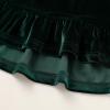 imageYOUNGER TREE Toddler Baby Girls Fall Clothing Solid Cotton Pit Irregular Skirt Winter Dress Long Sleeve Skirt OutfitsVelvet Green