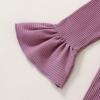 imageYOUNGER TREE Toddler Baby Girls Fall Clothing Solid Cotton Pit Irregular Skirt Winter Dress Long Sleeve Skirt OutfitsViolet