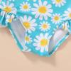 imageYOUNGER TREE Toddler Baby Girls Swimsuit Infant One Piece Bathing Suits Cute Dinosaur Beach Wear Sunsuit Ruffle SwimwearBluedaisy