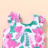 imageYOUNGER TREE Toddler Baby Girls Swimsuit Infant One Piece Bathing Suits Cute Dinosaur Beach Wear Sunsuit Ruffle SwimwearDinosaur  Leaf