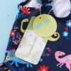 imageYOUNGER TREE Toddler Baby Girls Swimsuit Infant One Piece Bathing Suits Cute Dinosaur Beach Wear Sunsuit Ruffle SwimwearNavy Blue