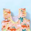 imageYOUNGER TREE Toddler Baby Girls Swimsuit Infant One Piece Bathing Suits Cute Dinosaur Beach Wear Sunsuit Ruffle SwimwearOrange  Dinosaur