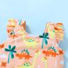 imageYOUNGER TREE Toddler Baby Girls Swimsuit Infant One Piece Bathing Suits Cute Dinosaur Beach Wear Sunsuit Ruffle SwimwearOrange  Dinosaur