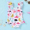 imageYOUNGER TREE Toddler Baby Girls Swimsuit Infant One Piece Bathing Suits Cute Dinosaur Beach Wear Sunsuit Ruffle SwimwearPaliddinosaur