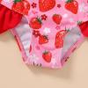 imageYOUNGER TREE Toddler Baby Girls Swimsuit Infant One Piece Bathing Suits Cute Dinosaur Beach Wear Sunsuit Ruffle SwimwearPink Strawberry