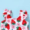 imageYOUNGER TREE Toddler Baby Girls Swimsuit Infant One Piece Bathing Suits Cute Dinosaur Beach Wear Sunsuit Ruffle SwimwearStrawberryflowers