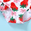 imageYOUNGER TREE Toddler Baby Girls Swimsuit Infant One Piece Bathing Suits Cute Dinosaur Beach Wear Sunsuit Ruffle SwimwearStrawberryflowers