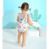 imageYOUNGER TREE Toddler Baby Girls Swimsuit Infant One Piece Bathing Suits Cute Dinosaur Beach Wear Sunsuit Ruffle SwimwearWhite