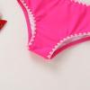 imageYOUNGER TREE Toddler Baby Girls Swimsuit Two Piece Solid Color Stripe Swimwear Summer Beach Bikini Bathing Suit 18M6TPink Bud