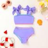 imageYOUNGER TREE Toddler Baby Girls Swimsuit Two Piece Solid Color Stripe Swimwear Summer Beach Bikini Bathing Suit 18M6TPurpue Bud