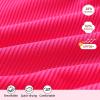 imageYOUNGER TREE Toddler Baby Girls Swimsuit Two Piece Solid Color Stripe Swimwear Summer Beach Bikini Bathing Suit 18M6TRose Red