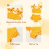 imageYOUNGER TREE Toddler Baby Girls Swimsuit Two Piece Solid Color Stripe Swimwear Summer Beach Bikini Bathing Suit 18M6TYellow