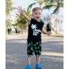 imageYOUNGER TREE Toddler Baby boy summer clothes Beaches Love Me Sleeveless Vest TopsShorts Kid Casual outfitsGreen