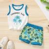 imageYOUNGER TREE Toddler Baby boy summer clothes Beaches Love Me Sleeveless Vest TopsShorts Kid Casual outfitsSummer Day