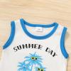 imageYOUNGER TREE Toddler Baby boy summer clothes Beaches Love Me Sleeveless Vest TopsShorts Kid Casual outfitsSummer Day
