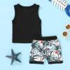 imageYOUNGER TREE Toddler Baby boy summer clothes Beaches Love Me Sleeveless Vest TopsShorts Kid Casual outfitsTake Me to the Beach