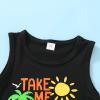 imageYOUNGER TREE Toddler Baby boy summer clothes Beaches Love Me Sleeveless Vest TopsShorts Kid Casual outfitsTake Me to the Beach