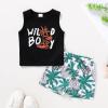 imageYOUNGER TREE Toddler Baby boy summer clothes Beaches Love Me Sleeveless Vest TopsShorts Kid Casual outfitsWild Boy